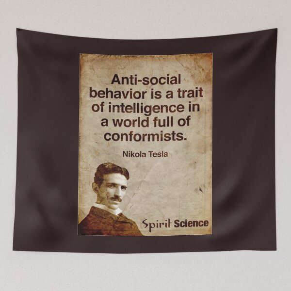 Item preview, Anti Social Tesla Quotes Classic T-Shirt designed and sold by WADESUMNER.