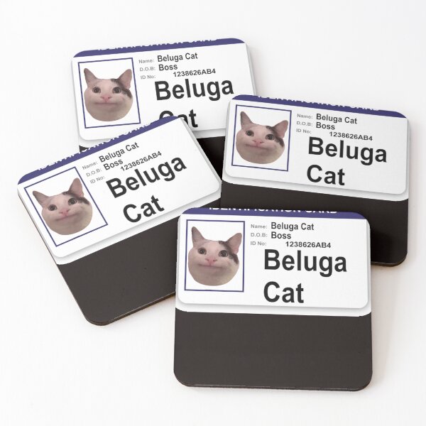 Item preview, Beluga Cat Identification Card Classic T-Shirt designed and sold by WADESUMNER.