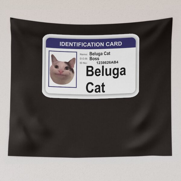Item preview, Beluga Cat Identification Card Classic T-Shirt designed and sold by WADESUMNER.