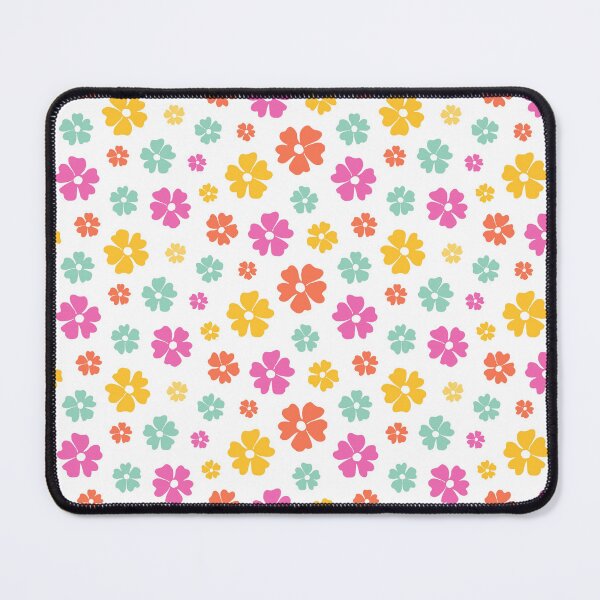 Item preview, Retro Flower Power 1: pink, yellow, blue, and orange, Groovy designed and sold by Becky Hunter.