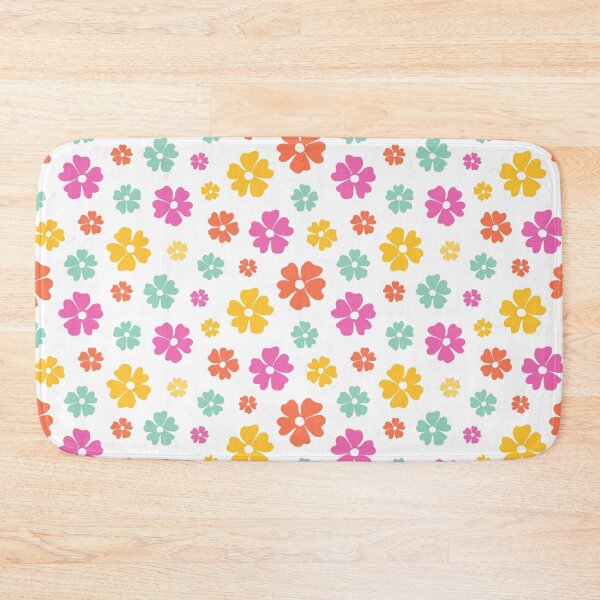 Item preview, Retro Flower Power 1: pink, yellow, blue, and orange, Groovy designed and sold by Becky Hunter.