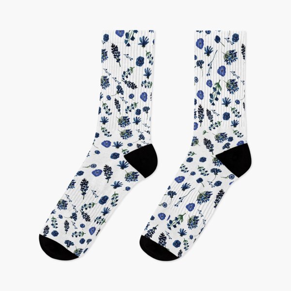 Artikelvorschau, dunkelblaues botanisches minimalistisches Aquarell-Blumenmuster entworfen und verkauft von Brutebabby.