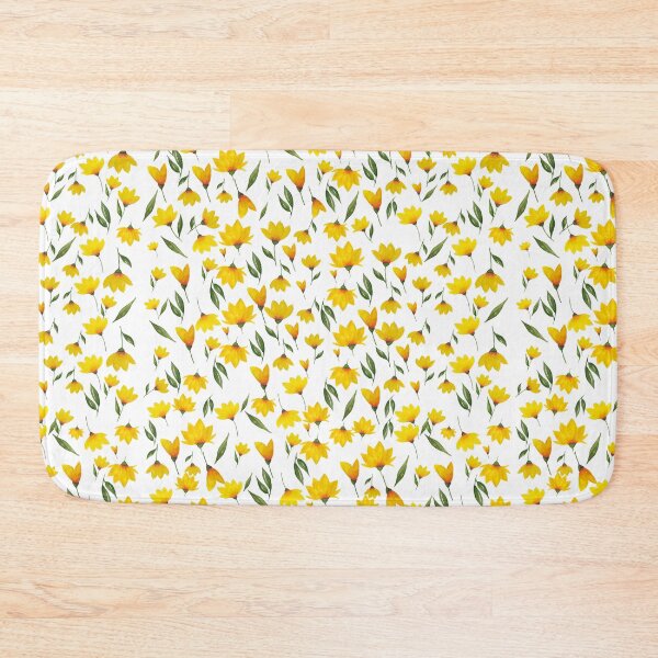 Item preview, yellow botanical minimalist watercolor floral design designed and sold by Brutebabby.
