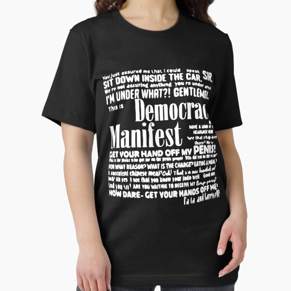 Artikel-Vorschau von Demokratie-Manifest-wesentliches T-Shirt, designt und verkauft von CEDRICSAUNDERS6.