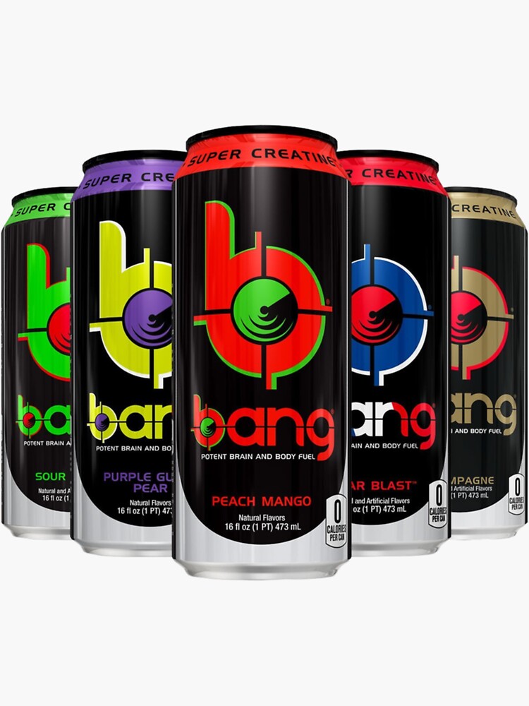 "BANG ENERGY DRINK LOGO" Sticker for Sale by ShyanVolkm44 Redbubble