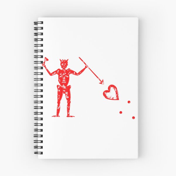 Item preview, Blackbeard's Pirate Flag Red and White Skeleton and Heart  designed and sold by TeachUrb.