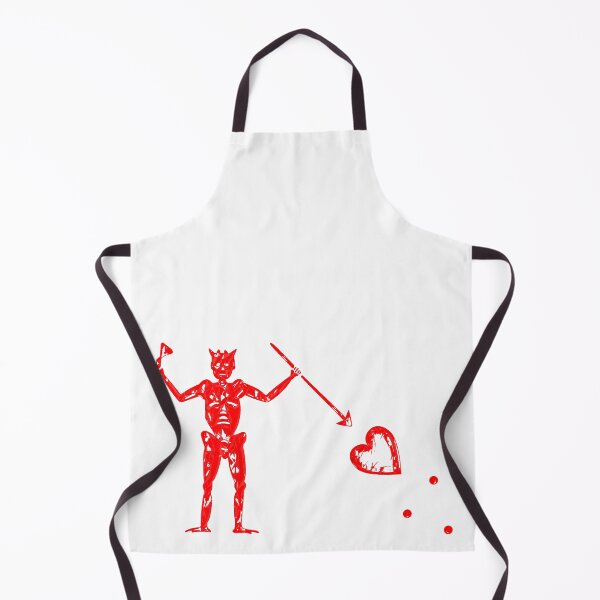 Item preview, Blackbeard's Pirate Flag Red and White Skeleton and Heart designed and sold by TeachUrb.