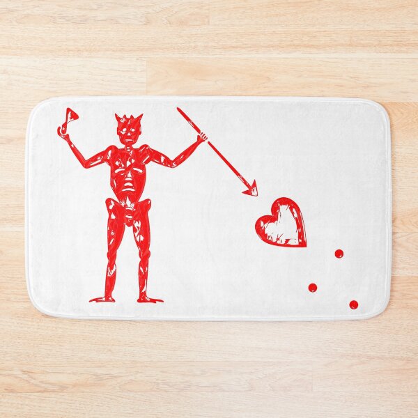 Item preview, Blackbeard's Pirate Flag Red and White Skeleton and Heart  designed and sold by TeachUrb.