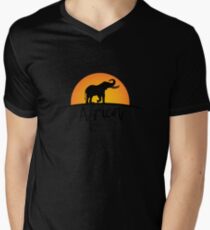 Africa Black Men's V-Neck T-Shirt