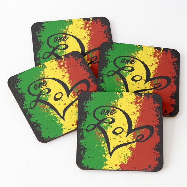 Item preview, Reggae Heart One Love Rasta Music Jamaica Art designed and sold by DoctorBirdsInk.