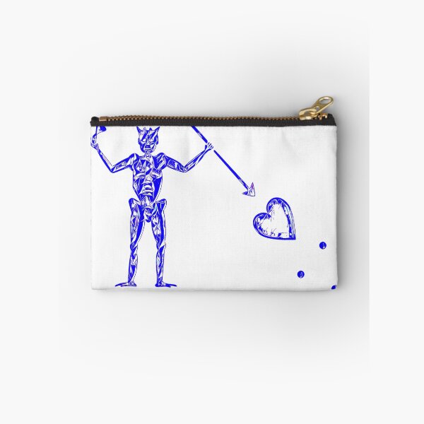 Item preview, Blackbeard's Pirate Flag Blue and White Skeleton and Heart  designed and sold by TeachUrb.