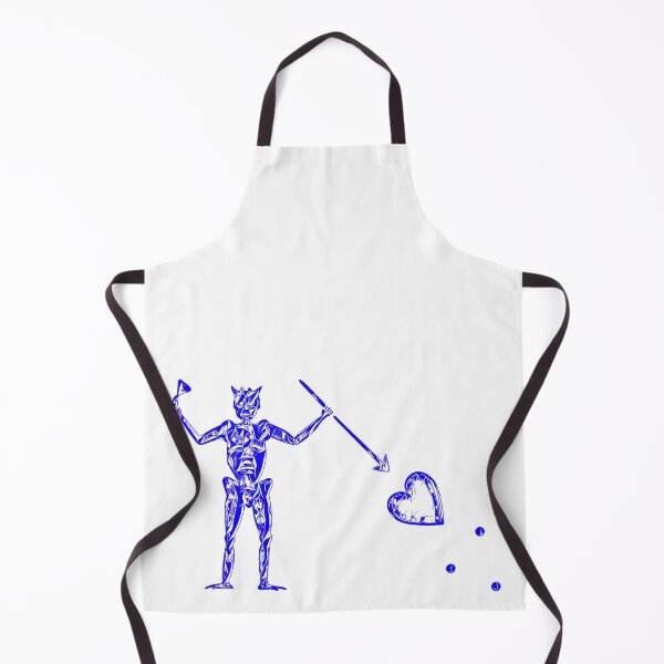 Item preview, Blackbeard's Pirate Flag Blue and White Skeleton and Heart designed and sold by TeachUrb.