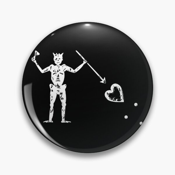 Item preview, Blackbeard's Pirate Flag White Skeleton and Heart  designed and sold by TeachUrb.