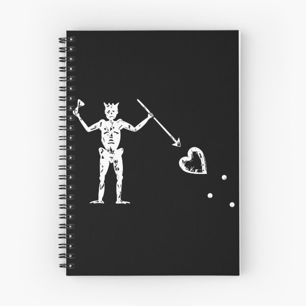 Item preview, Blackbeard's Pirate Flag White Skeleton and Heart  designed and sold by TeachUrb.