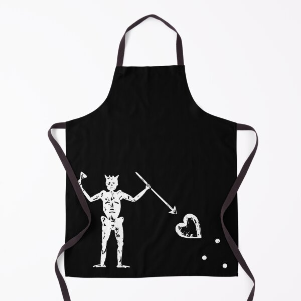 Item preview, Blackbeard's Pirate Flag White Skeleton and Heart designed and sold by TeachUrb.
