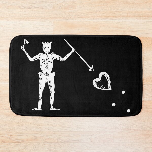 Item preview, Blackbeard's Pirate Flag White Skeleton and Heart  designed and sold by TeachUrb.