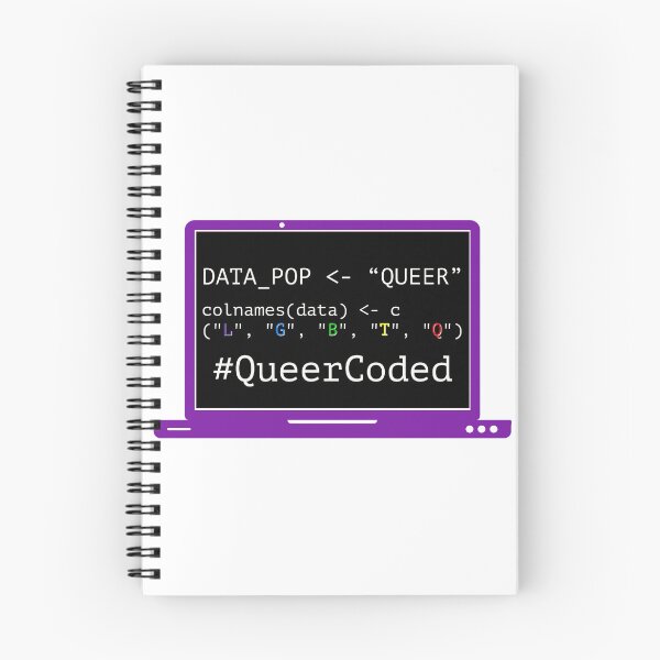 Item preview, LGBTQ coding #QueerCoded designed and sold by STEMphrases.