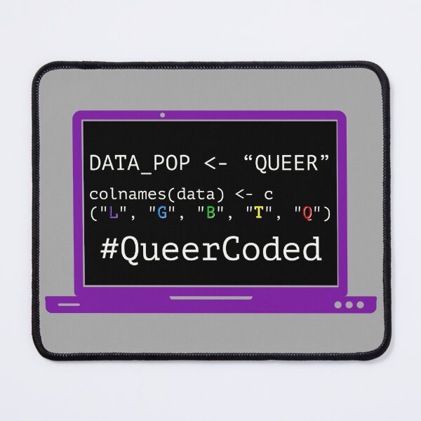 Item preview, LGBTQ coding #QueerCoded designed and sold by STEMphrases.