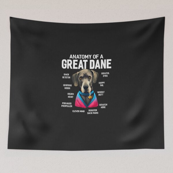 Item preview, Dogs 365 Anatomy of a Great Dane Dog Funny Gift Pullover Hoodie designed and sold by augetjalegrei.
