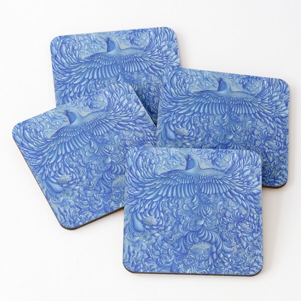 Item preview, Blue bowerbird painting 1 of 2 designed and sold by Ruth Cadioli.