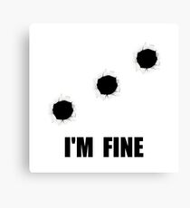 Bullet Holes Fine Canvas Print