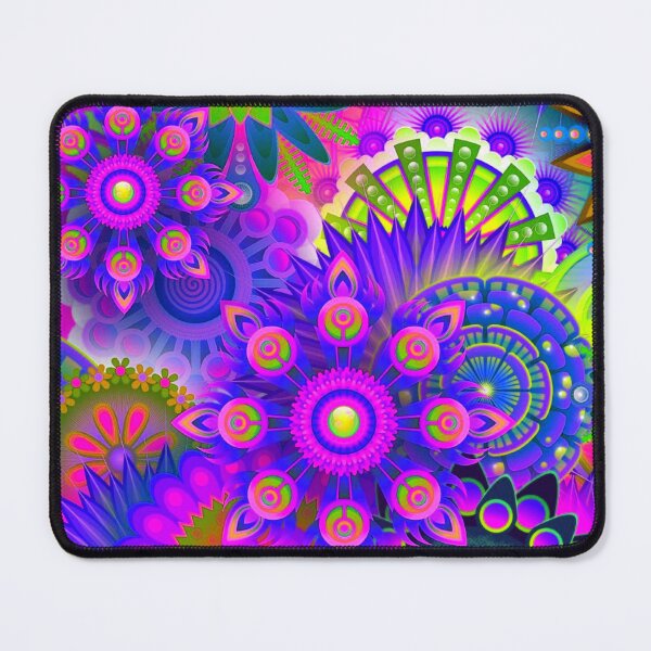 Item preview, Purple Retro Inspired Floral Mandala designed and sold by TotallyRetroArt.