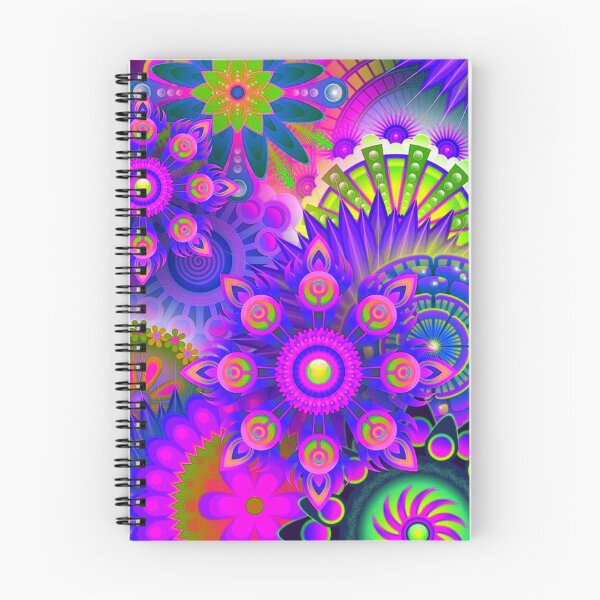 Item preview, Purple Retro Inspired Floral Mandala designed and sold by TotallyRetroArt.