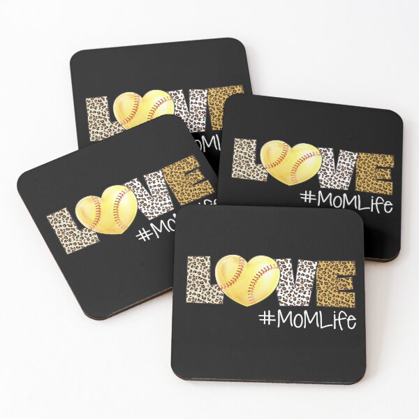 Item preview, LOVE #MomLife Leopard Skin Heart Mom Life Fastpitch Softball designed and sold by 99Fastpitch.