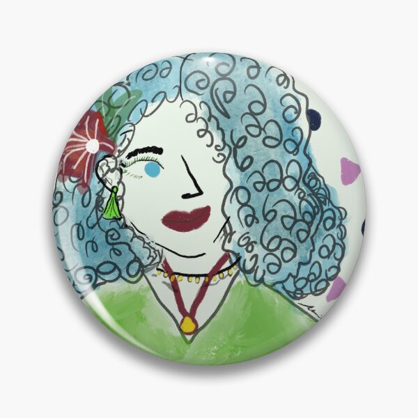 Item preview, Neon Curly Girl Art Print designed and sold by CurlyPaintbrush.