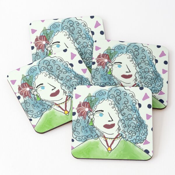 Item preview, Neon Curly Girl Art Print designed and sold by CurlyPaintbrush.