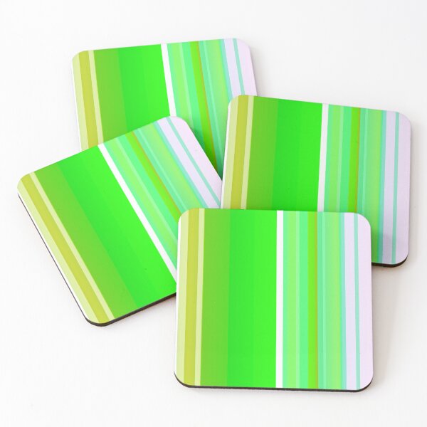 Item preview, Green and white vertical striped designed and sold by lausn.