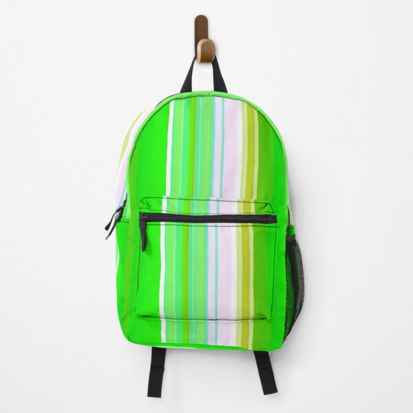 Item preview, Green and white vertical striped designed and sold by lausn.