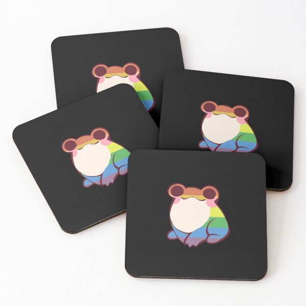 Item preview, Chibi Rainbow Pride Frog (Black Backgrounds) designed and sold by MiaChanz.