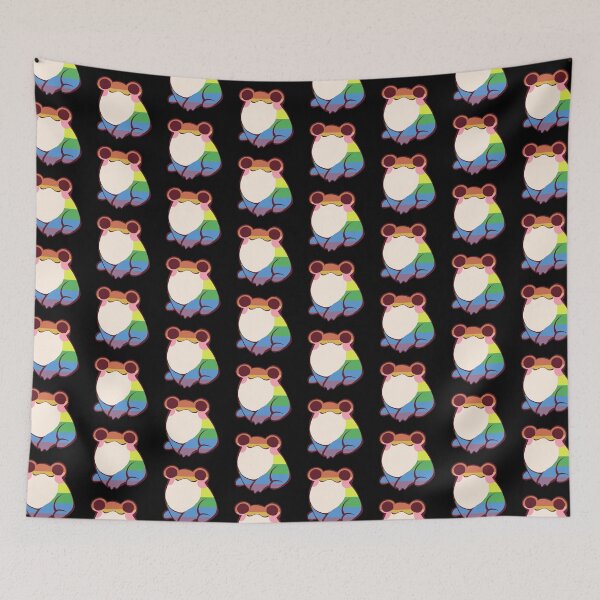 Item preview, Chibi Rainbow Pride Frog (Black Backgrounds) designed and sold by MiaChanz.