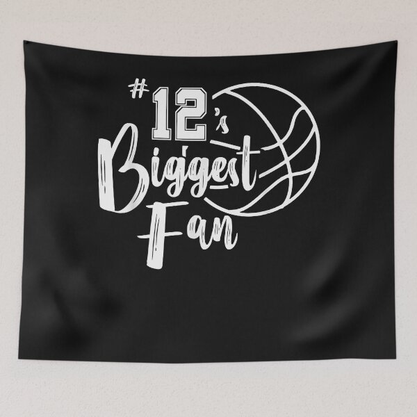 Item preview, Number 12's Biggest Fan Shirt Basketball Player Mom Dad designed and sold by Chloe43212.