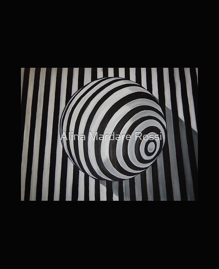 Schwarz Weiss 3d Ball 3 Dimensionale Optische Tauschung Malerei Ipad Hulle Skin Von Addicted2joy Redbubble