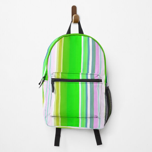 Item preview, Green and white vertical striped - green color designed and sold by lausn.