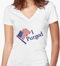 I Purged Women's Fitted V-Neck T-Shirt