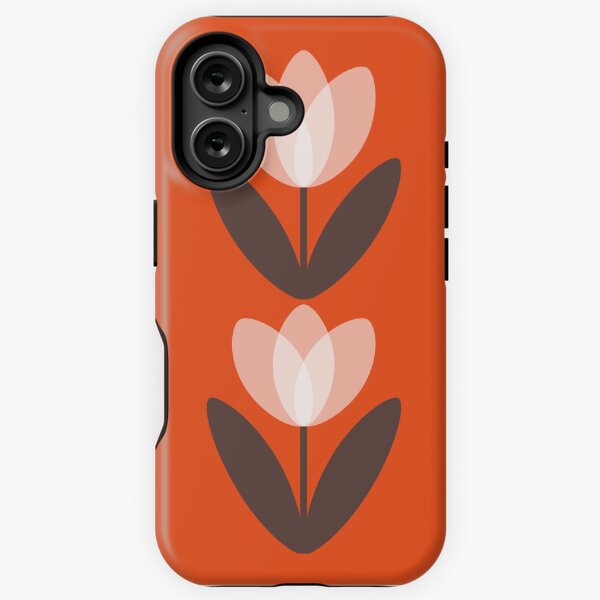 Item preview, Retro Tulip in Coral Red by Suzie London designed and sold by SuzieLondon.