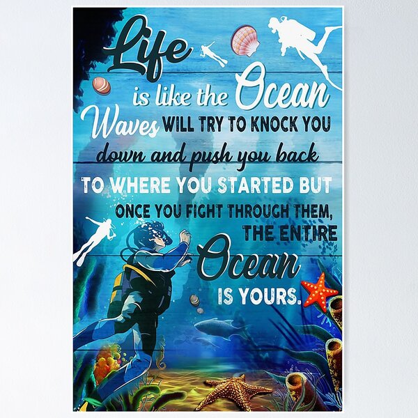 Item preview, Scuba Diving Life Is Like The Ocean designed and sold by SunnyBeach16.