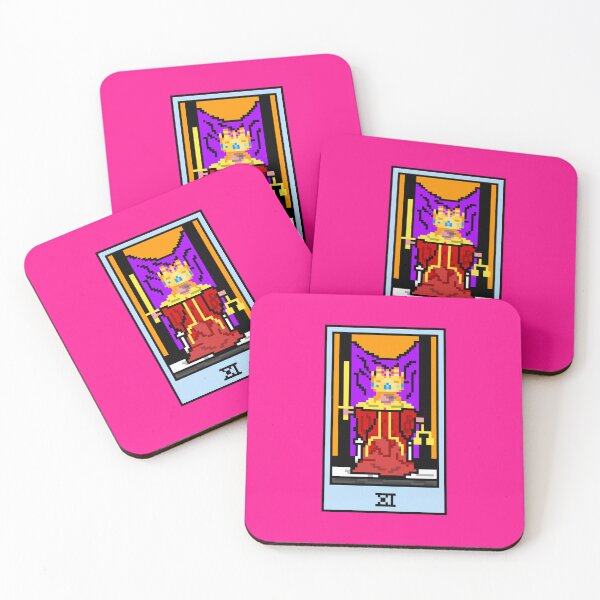 Item preview, Wait, is this pixel art tarot? Pink - Major Arcana 'Justice' (Design for T-shirt, stickers and other accessories) designed and sold by Pixel Waite.