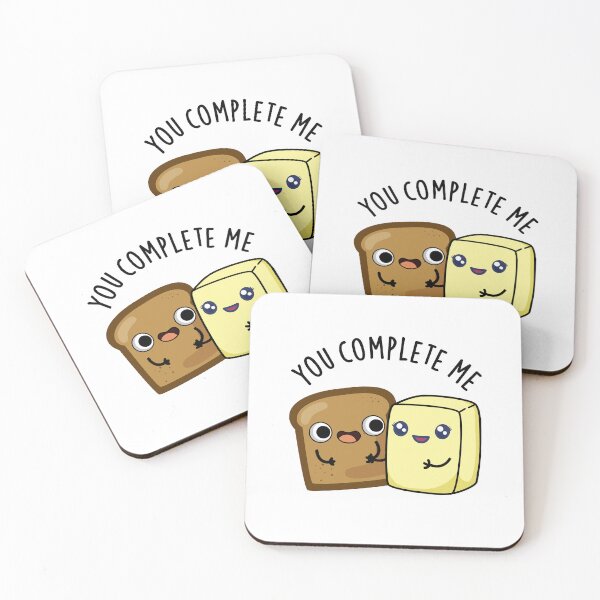 Item preview, You Complete Me Funny Bread Butter Puns  designed and sold by punnybone.