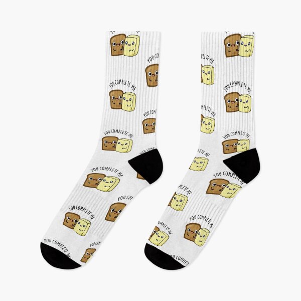 Item preview, You Complete Me Funny Bread Butter Puns  designed and sold by punnybone.