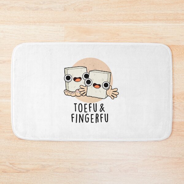 Item preview, Toefu Fingerfu Funny Food Tofu Puns  designed and sold by punnybone.