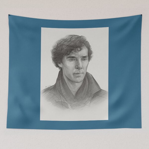 Artikelvorschau, Sherlock, Benedict Cumberbatch, Bleistiftskizze, Kunstdruck entworfen und verkauft von HetorHolon.