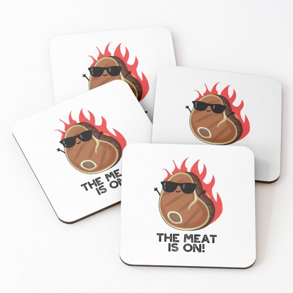 Item preview, The Meat Is On Funny Steak Puns  designed and sold by punnybone.