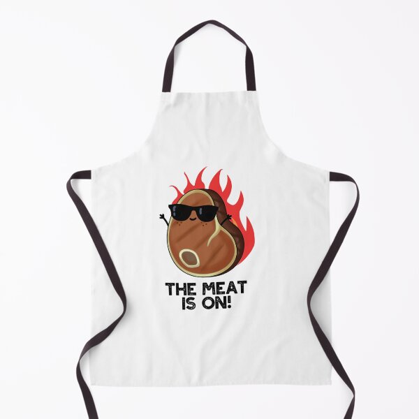 Item preview, The Meat Is On Funny Steak Puns designed and sold by punnybone.