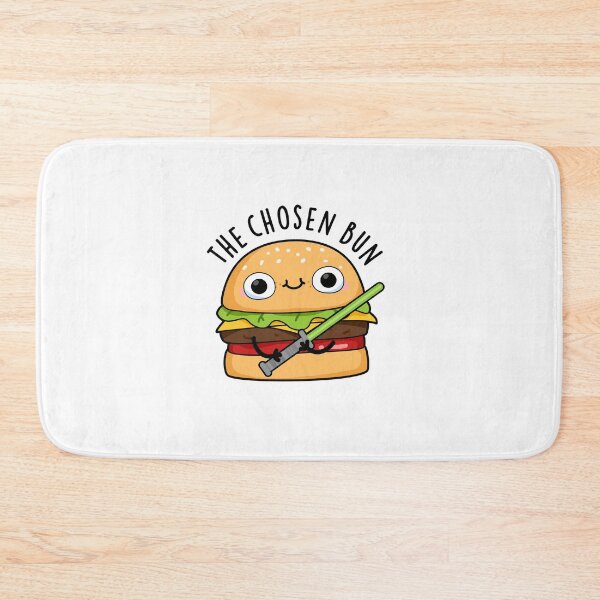 Item preview, The Chosen Bun Funny Food Warrior Bun Pun designed and sold by punnybone.