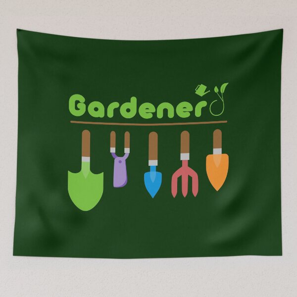 Item preview, Gardenerd: Nerd Gardener w (some) Gardening Tools designed and sold by Happy Puppy Print On Demand.