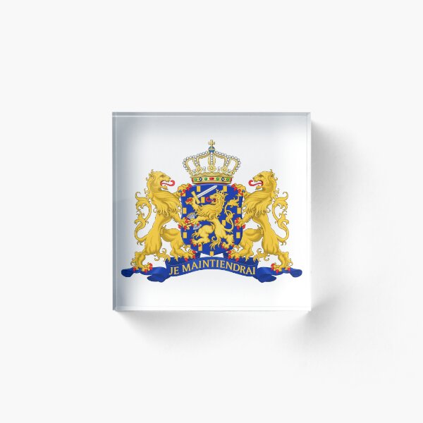 Netherlands Coat of Arms Acrylic Block